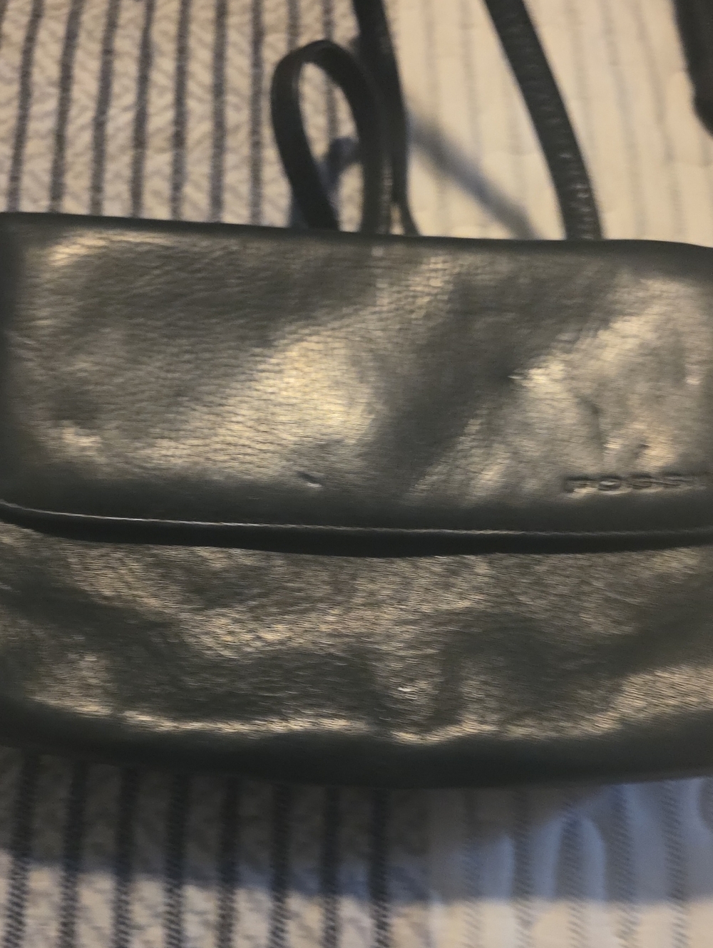 Classic Black Leather Crossbody with Subtle Logo